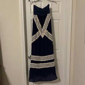 Strapless maxi dress